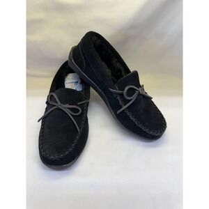 My Slippers All Season Womens Leather Suede Fleece Moccasin Slippers 9 Fur Lined